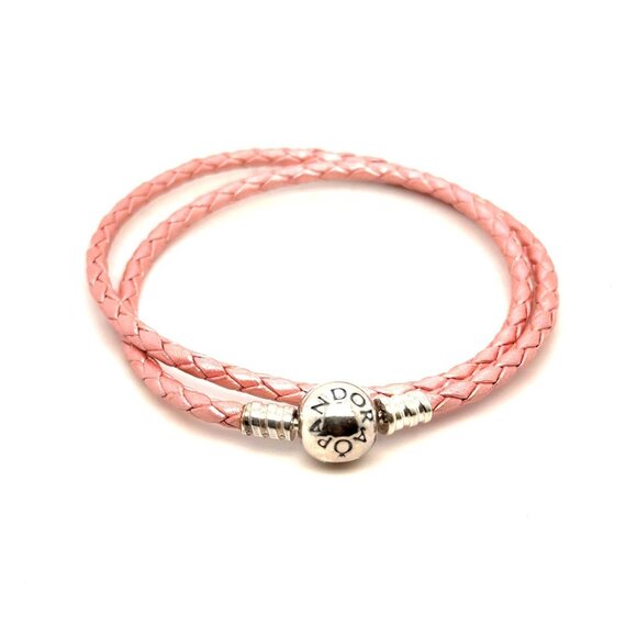 Pink Pandora Double Wrap Bracelet - Picture 1 of 4